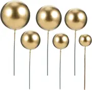 Toddmomy 30Pcs Ball Cake Topper Plastic Cake Balls Mini Balloons Cake Topper ...