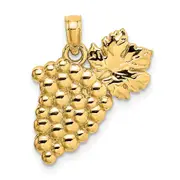14k Yellow Gold Bunch Of Grapes Charm