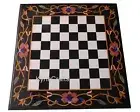 Marble Chess Game Table Top for Study Room Decor Unique Art Coffee Table Top