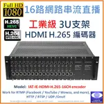 16路工業級網路直播 編碼器 HDMI 1080P H264 H.265 ENCODER IPTV NVR ONVIF