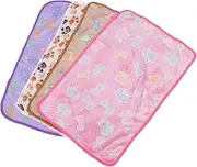 CORHAD 4pcs Soft Dog Blanket Fluffy Pet Mat for Dogs Cats Lint Reversible Design Warmth Winter Breathable Summer Cute Paw Print Patterns