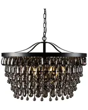 Kosas Home Larkin 7-Light Iron And Crystal Chandelier