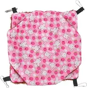 EXAOMBLE Double Layer Plush Sugar Glider Hammock Warm Hanging Bed for Squirrels Pets Thicken Sleeping Nest Soft Durable Pink S