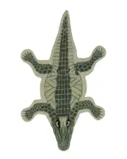 Linon Jungle Crocodile Shaped Accent Rug