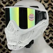 NEW HK Army HSTL Skull Thermal Paintball Mask - Saint (White w/ Gold Lens)