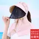 Seoul Show首爾秀 可拆卸鏡片機能圍脖面罩防曬大帽簷遮陽帽 淺粉