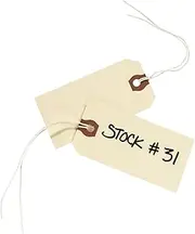 AVERY Shipping Tags, No 3 Strung, 3-3/4 x 1-7/8 Inches, 1000 Per Box, Manila (AVE12503)