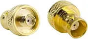 DHT Electronics RF coaxial coax adapter SMA female to BNC female goldplated