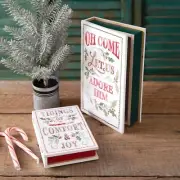 Set Of Two Religious Christmas Book Trinket Boxes