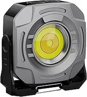 Magnetic Work Light – Rechargeable LED Lamp, Portable Task Light, Adjustable Lighting Tool | Waterproof Rotatable Body, Long Battery Life Ideal for Job Site, Camping, Garage, Security Lighting