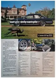 1988 HDT VL HOLDEN LE CALAIS A3 ADVERT POSTER SALES AD BROCHURE BROCK