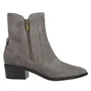 Cole Haan Teegan Pointed Toe Zippered Booties Womens Grey Casual Boots W24650