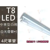 在飛比找蝦皮購物優惠-T5達人 T8 LED 4尺單管 中東型 白烤燈具 配台灣晶