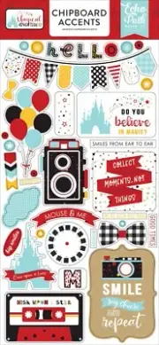 Echo Park Paper MAGICAL ADVENTURE 2 - 6x13 Sheet of Chipboard Accents