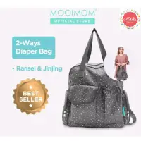 在飛比找蝦皮購物優惠-Mooimom 兩用尿布袋背包和 jjnjing 大袋嬰兒用