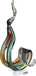 GILDE GLAS art Marea Sculpture Hand-Made Glass Height 38 cm