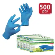 Medium, Nitrile Gloves Disposable Food Preparation Multi-Purpose 9.5 In., Blue,