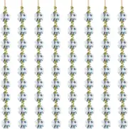 12.5FT Crystal Glass Strand, Garland Octagon Beads Chandelier Crystal Prism Repl