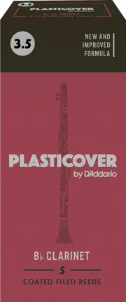 Rico Plasticover Bb Clarinet Reeds, Strength 3.5, 5-pack