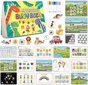 Misitti Montessori Busy Book for Toddlers 3-5, My Preschool Learning Activities, Autism Sensory Travel Toys for Kids, Education Workbook, Back to School Birthdays Gifts for Boys and Girls Age