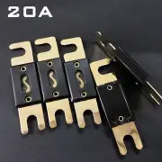 Gold Plated Flat Metal Fuse 20A 32V Slow Bolt Blade ANL Fuses For Car Audio