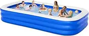 Extra Large Inflatable Swimming Pool with Pump，Lylting 158"x74"x22" Big Outdoor Blow Up Inflatable Pool for Adults, Full Size Family Inflatable Pools for Backyard Home Garden Lawn Indoor Outdoor