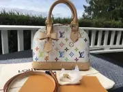 BNIB Louis Vuitton X Takashi Murakami 2025 Alma Bb White Multicolor