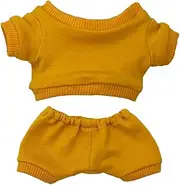 niannyyhouse 20cm Plush Doll Clothes Sportswear Suits Sweatshirts Pants Doll Clothes Yellow 20cm
