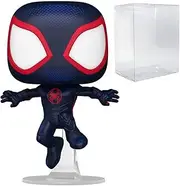 POP Marvel: Spider-Man: Across The Spider-Verse - Miles Morales as Spider-Man Funko Vinyl Figure (Bundled with Compatible Box Protector Case), Multicolor, 3.75 inches