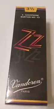 (L7b) Van Doren reeds for E-flat Saxophone Baryton, #3.5, Pack of 5, NEW IN BOX