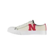 Nebraska Huskers Women's FOCO Cream Low Top Canvas Shoes Women's Size 8
