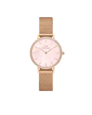 Daniel Wellington Petite 28 Bezel Mesh Pink Mother of Pearl Rose Gold Watch