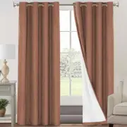 Blackout Curtains 96 Inches Long 2 Panels Set Noise Reducing Window Treatment Dr