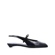 [Prada] Prada Leather Slingback Ballet Flats 40 IT BLACK