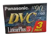3 Pack Panasonic DVC Mini DV Digital Video Cassettes/SP 60min /LP 90min SEALED