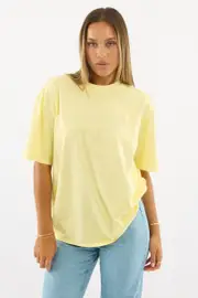 Yellow Graphic Tee Short Sleeve - Size XXS, Women's Graphic Tee