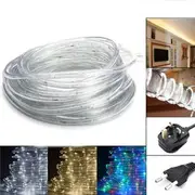 20M SMD3014 Waterproof Flexible 320LEDs Tape Ribbon Strip Light Colorful Warm White White AC220V EU PLUG WHITE
