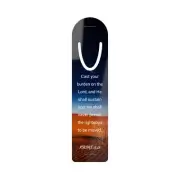 Inspirational Bookmark with Psalm 55:22 - Stainless Steel