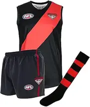Essendon Bombers Junior Youths Kids AFL Auskick Playing Pack Jumper Guernsey Jersey Shorts Socks