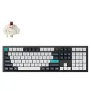 Keychron Q6M-M3 Q6 Max ANSI Full Size Layout 104 Key Carbon Black Full Assembled Knob BrownSwitchRGB Hot-Swap Gateron Jupiter Wireless / Wired / 2.4GHz Normal Profile QMK Custom Keyboard [Q6M-M3]
