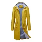 Women Waterproof Jacket Ladies Wind Raincoat Hooded Rain Forest Coat Outdoor AU