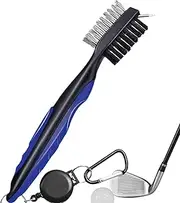 Golf Club Brush, Golf Brush, Groove Cleaner, Portable Double Sided Golf Groove Cleaner, Lightweight Efficient Cleaning Maintenance Tool for Men Outside Travel