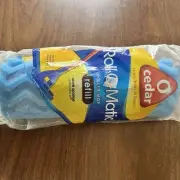 O-Cedar Roll-O-Matic Roller Mop Refill Sponge Blue 8.5” New in Bag Discontinued