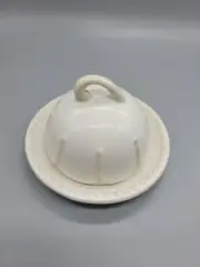 Princess House Ceramic Pavillon Individual Butter Dish with Dome Cover New