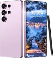 [BVNA] I25 Ultra Unlocked Phone 16+1TB,Built in Pen The Phone,Battery 7000mAh 6.99" HD Screen,Android 14 Smartphone,Face ID/5G/Fingerprint Lock/Dual SIM/GPS (Purple, 16+1TB)