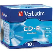 Verbatim 41846 CD-R 10pk Jewel CaseRecording Time [41846]