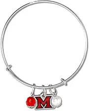 Fan Frenzy Gifts Bangle Bracelet Officially Licensed NCAA College Bracelets | Adjustable to Up to 8 Inches | College Team Jewelry