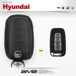 2m2四鍵款 hyundai ix35 elantra azera 現代汽車 鑰匙皮套 鑰匙包 袋 (9.4折)