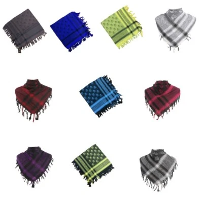 Skull Pattern Shemagh Scarf Desert Scarves Shawl Head Wrap for Outdoor Camping