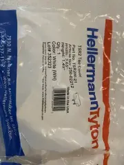 HellermannTyton TSR2W-21 Tee Cover, 1-1/4", 1" Bend Radius, PVC, White, 4-Pack